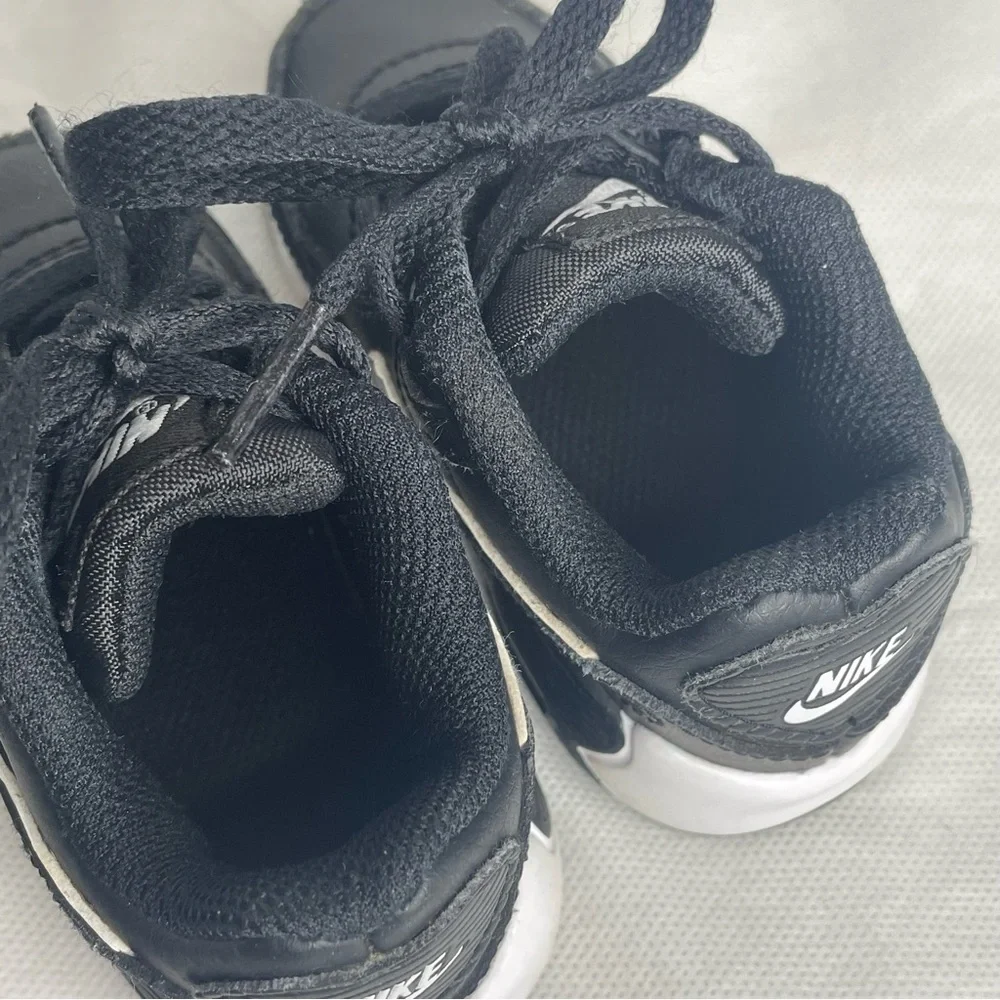 Nike Air Max 90 LTR Sneaker Shoe Toddler Size US 5C EU 21 Black White CD6868-010 - Picture 13 of 14